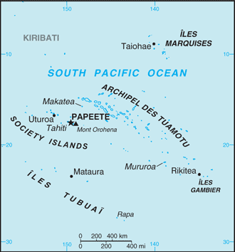 French Polynesia In World Map French Polynesia World Factbook