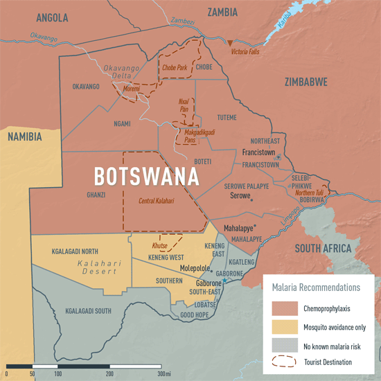 Map 2-4. Malaria in Botswana