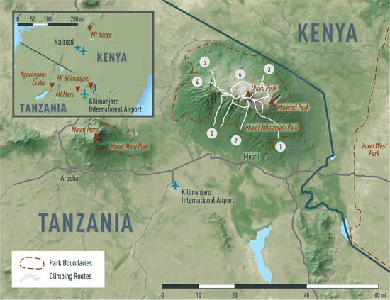 Map 10-4. Kilimanjaro destination map