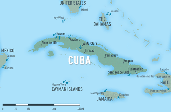 Map 10-6. Cuba destination map