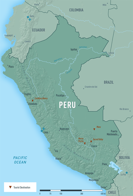 Map 10-10. Peru destination map